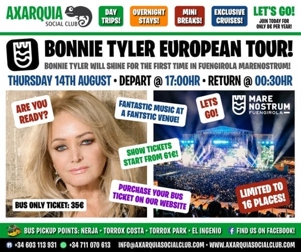 Bonnie Tyler European Tour 2025