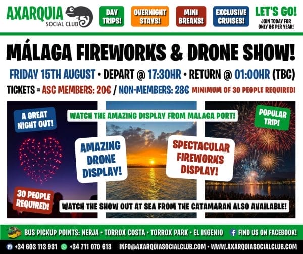 Malaga Fireworks & Drone Show