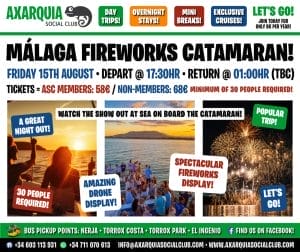 Malaga Fireworks & Drone Show On Board The Catamaran