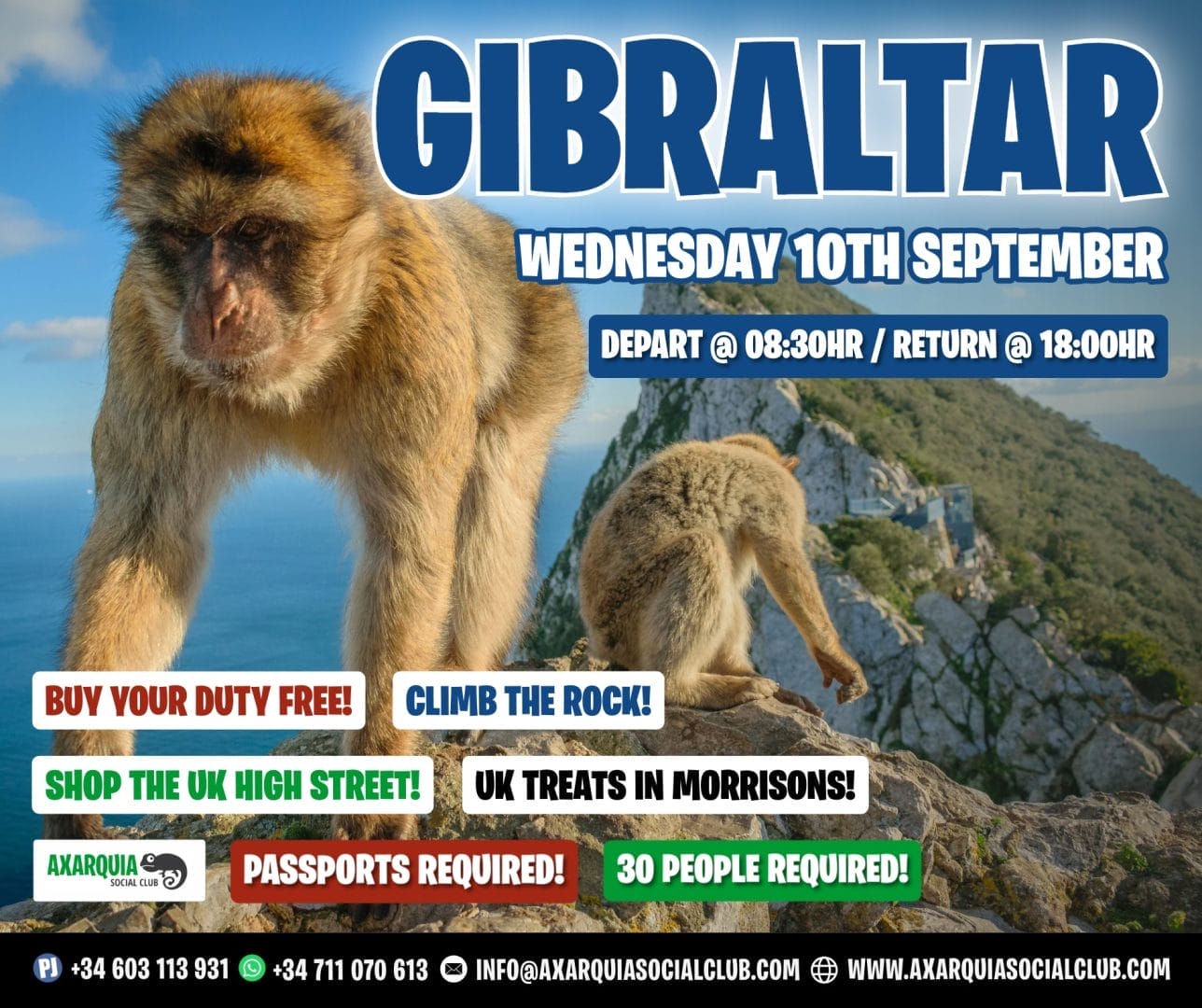Gibraltar Day Trip from nerja, Torrox and Torre del Mar